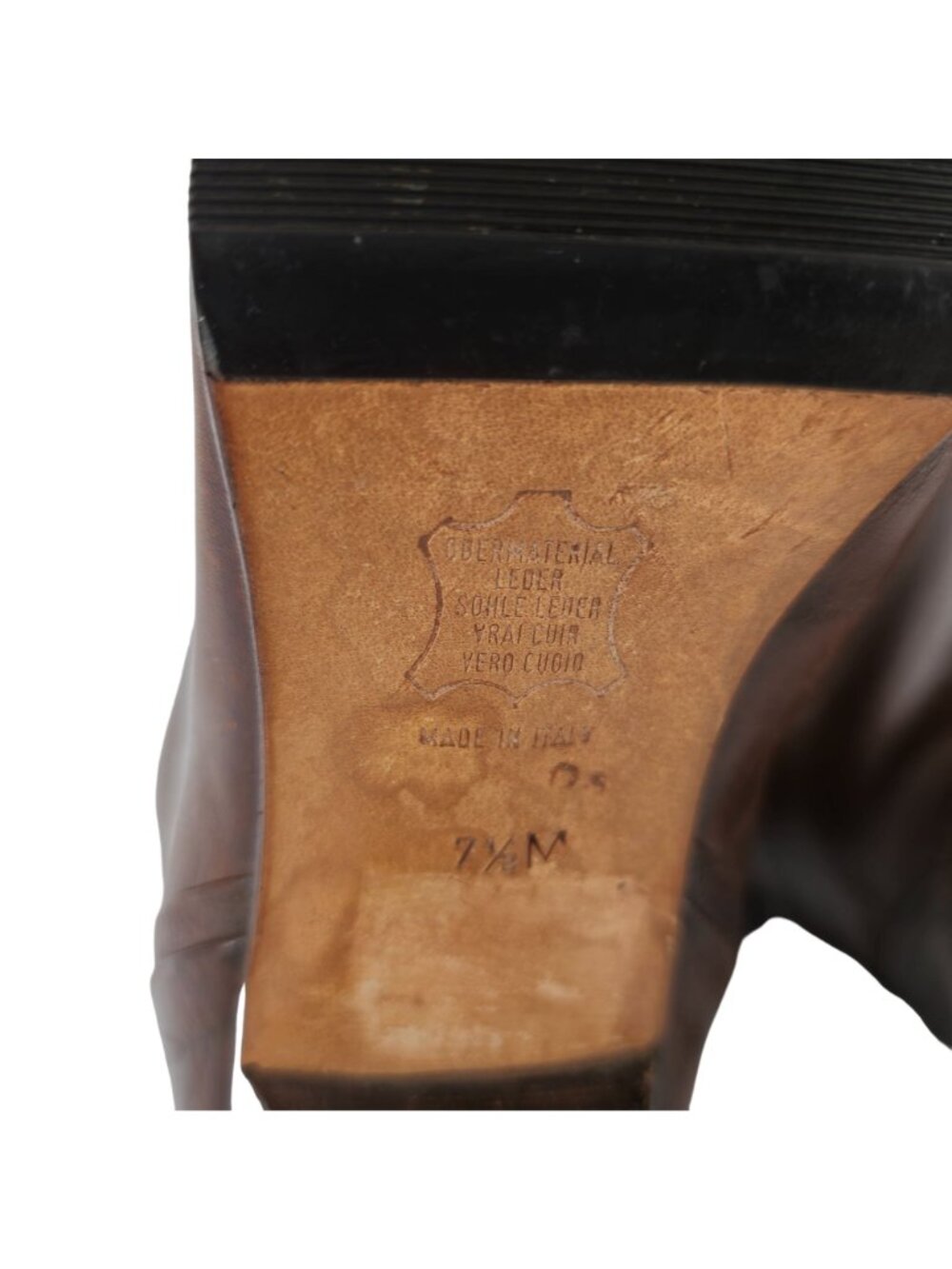Vintage Italian Calfskin Bally Womens Size 7.5M Brown Soft Leather Luxury Boots - Picture 12 of 16